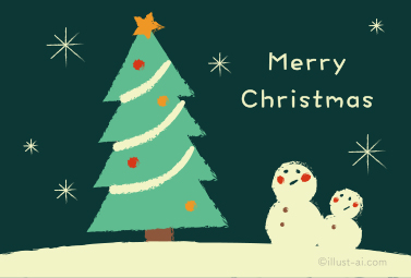 クレヨンタッチの雪だるま クリスマスカード 2019 かわいい 無料 イラスト