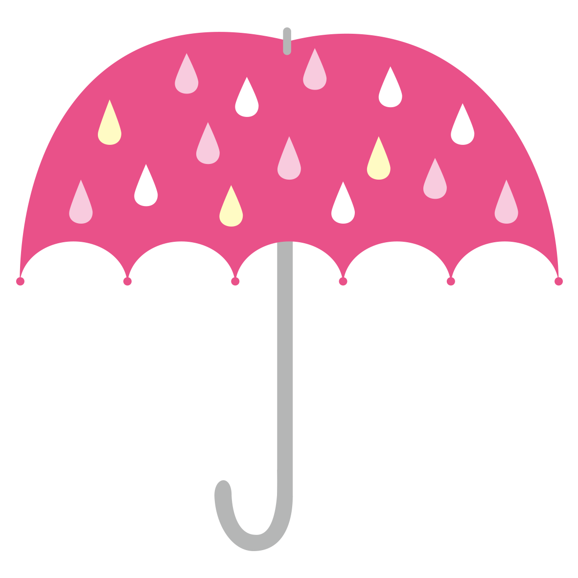 「ピンク色の傘」 - 無料イラスト愛