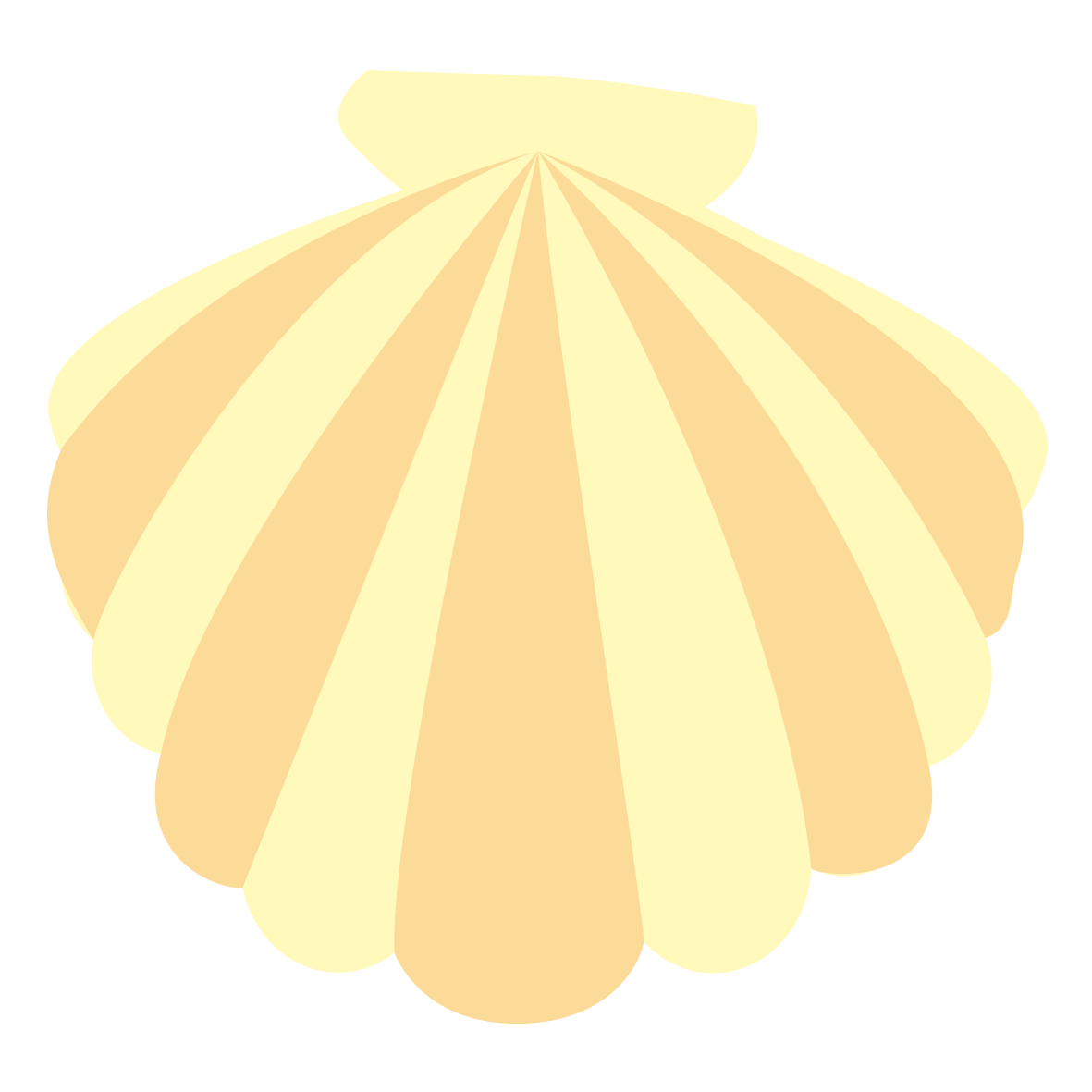 黄色い貝殻