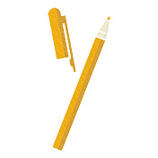キャップ付き黄色いペン