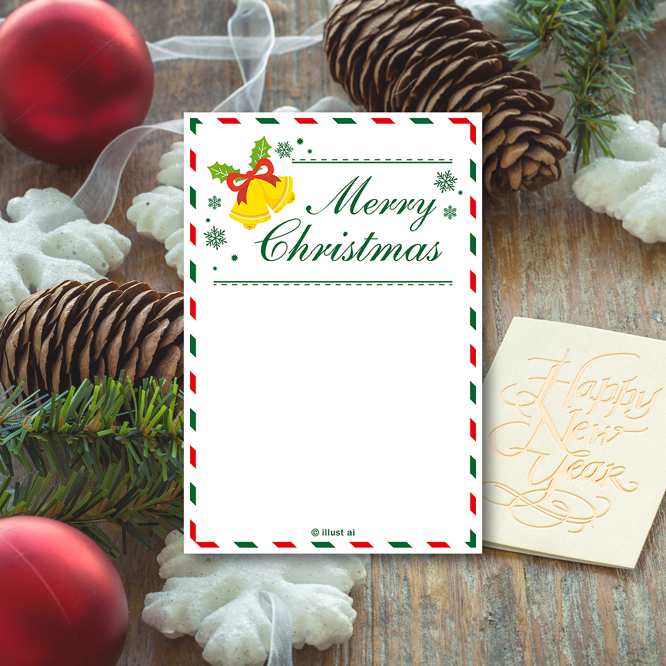 手書きokのクリスマスレター クリスマスカードテンプレート ポスト 手書きokのクリスマスレター クリスマスカードテンプレート ポスト