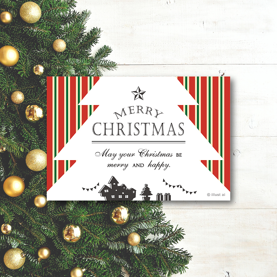 すべて クリスマスカードのテンプレート ポストカード イラスト素材サイト イラストareira Postcard Template