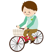 自転車と男の子 無料イラスト イラストareira