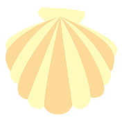 黄色い貝殻