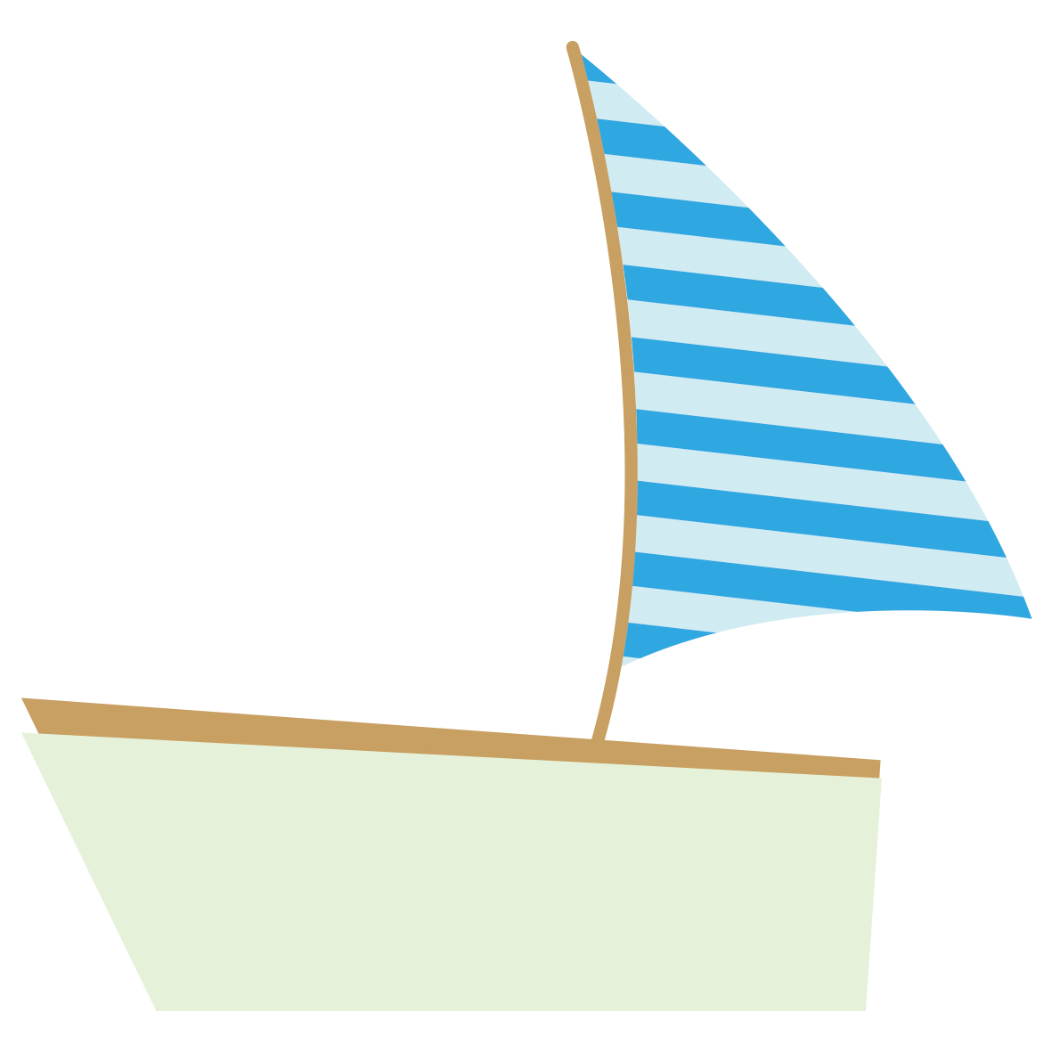 青い旗のヨット 無料イラスト イラストareira
