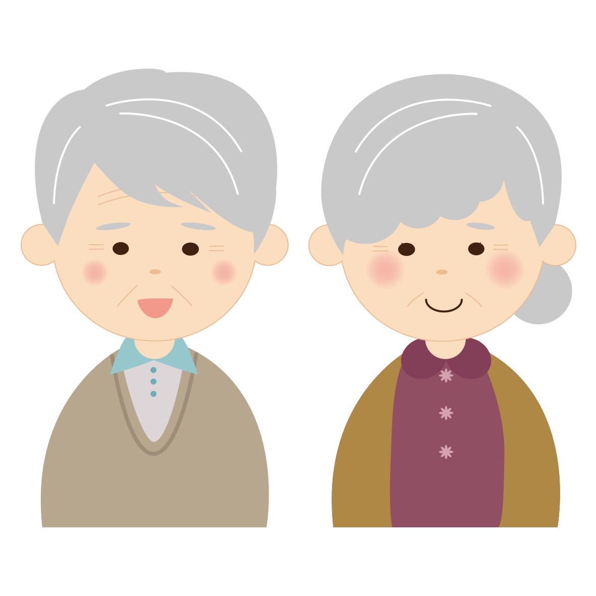 おじいさんとおばあさん 無料イラスト イラストareira