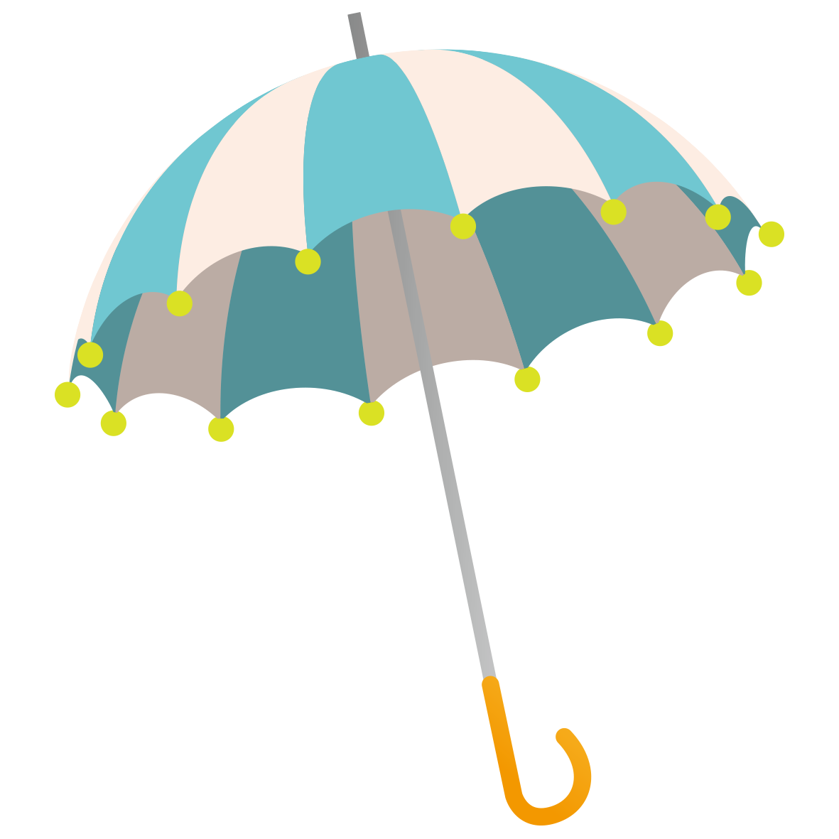 かわいい飾りが付いている傘 無料イラスト イラストareira