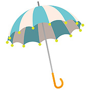 かわいい飾りが付いている傘