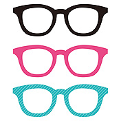 メガネのイラスト3種類