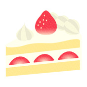 イチゴがおいしそうなショートケーキ 無料イラスト イラストareira