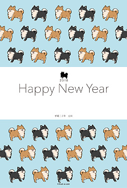 可愛い犬のイラストがたくさん 年賀状 戌年 2018 コンテスト 無料 イラスト